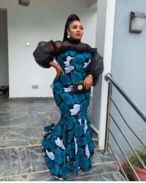 Ankara Long Flare Gown Incredible Styles Ladeey