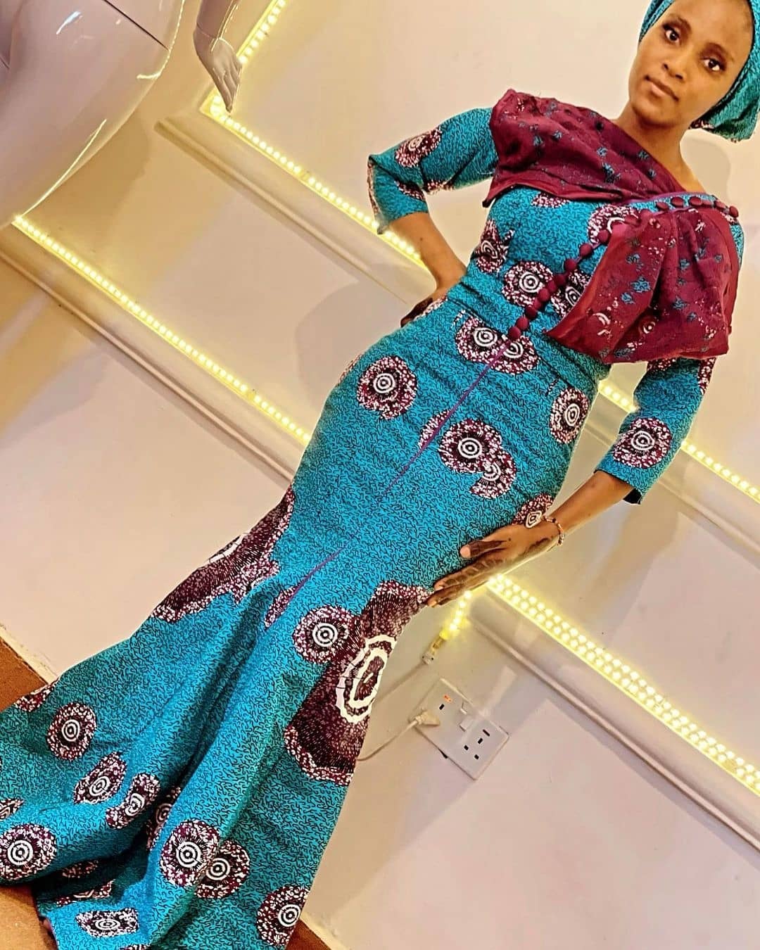 2021 Ankara Long Flare Gown Incredible Styles Ladeey