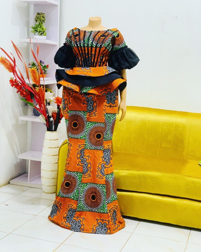 2021/2022 Latest Ankara Peplum Blouses and Skirts. - Ladeey