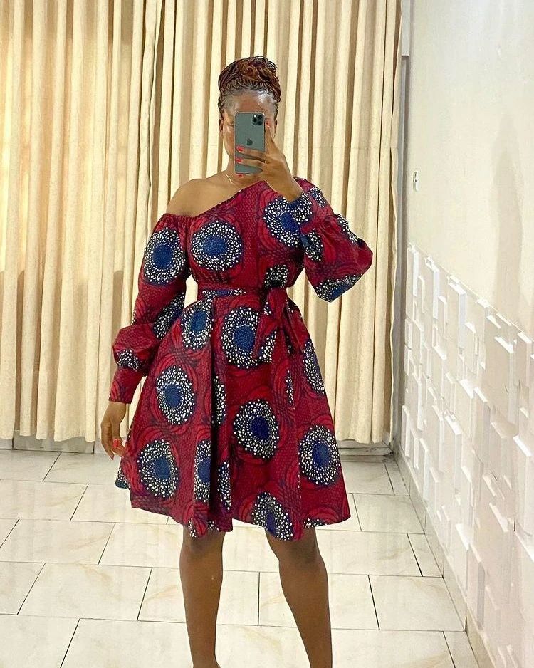 2022 Ankara Styles: Latest and Classy Short Gown Styles. - Ladeey