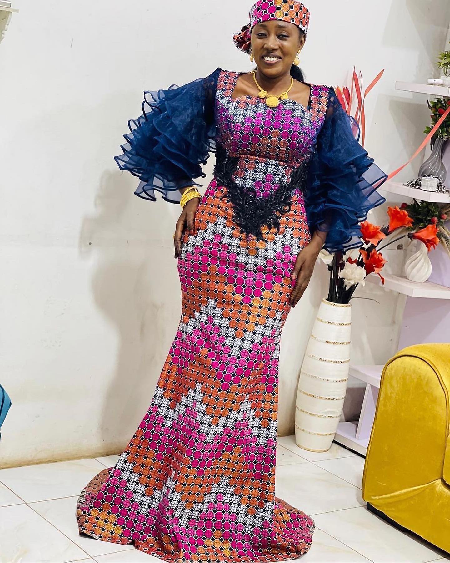 2022 Latest and Smart Ankara Gown Styles for Ladies. - Ladeey