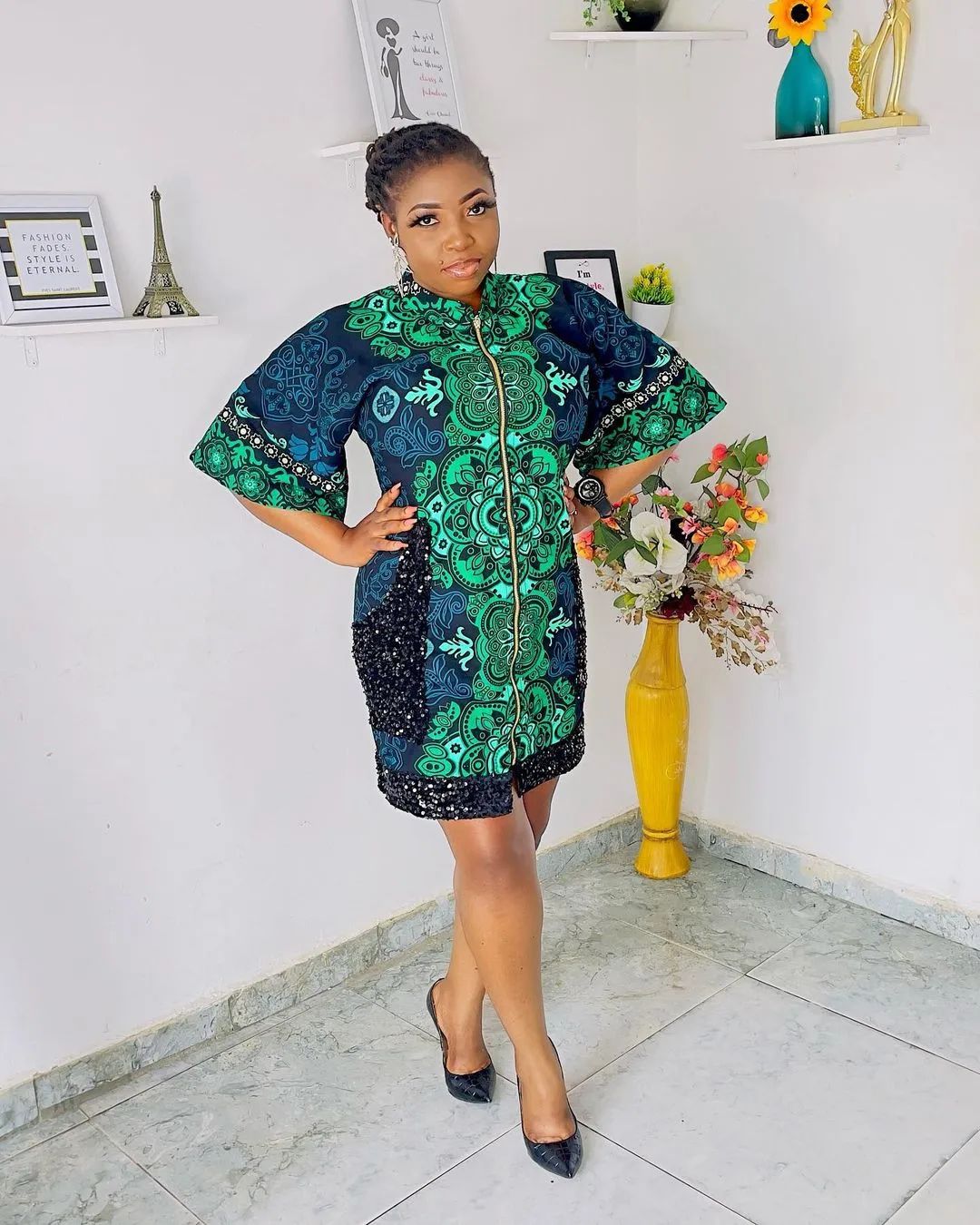 Latest and Smart Ankara Short Gown Styles. - Ladeey
