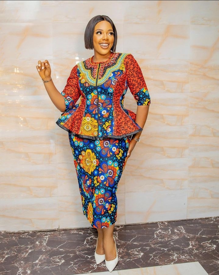 Best and Latest Ankara Skirt and Blouse Styles. - Ladeey