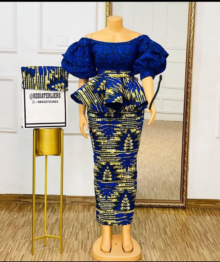 Stunning and Best Ankara Skirt and Blouse Styles. - Ladeey