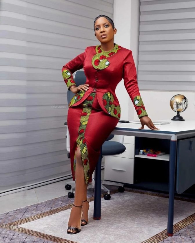 Office Outfits with Ankara Prints.