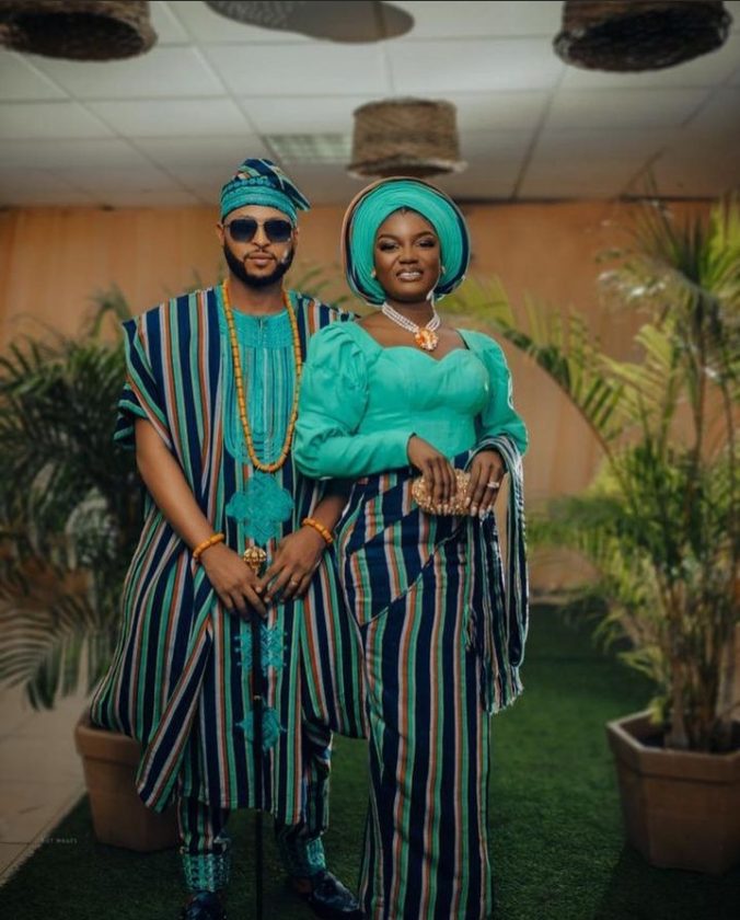 Aso-Oke Styles For Couples.