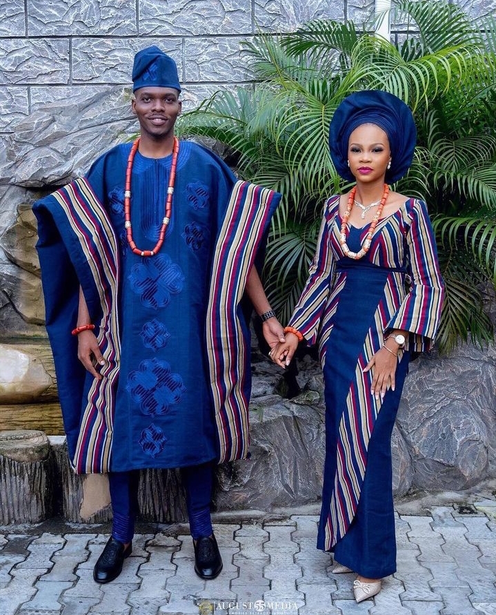 Best And Remarkable Aso-Oke Styles For Couples. - Ladeey